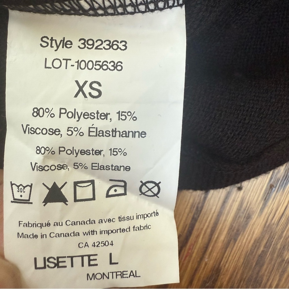 Lisette L Black Pearl Bell Sleeve Top Blouse XS - Picture 3 of 5